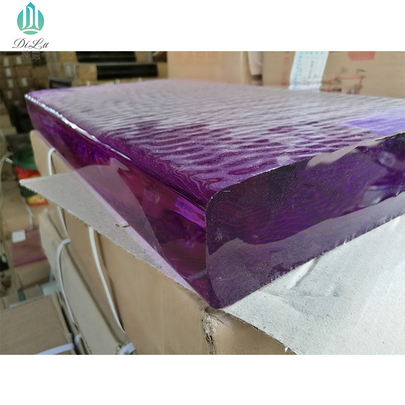 Factory Wholesale, ZhongYi K9 Colour Crystal Glass Raw Mmaterials, Glass Plate, Brick, Cube