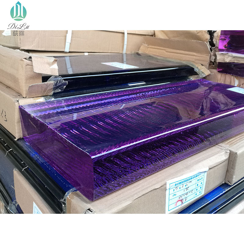 Factory Wholesale, ZhongYi K9 Colour Crystal Glass Raw Mmaterials, Glass Plate, Brick, Cube