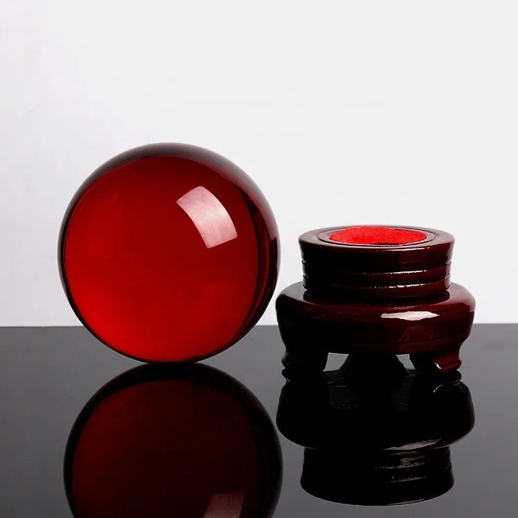 Red Crystal Ball 40mm 60mm 80mm 100mm 200mm 250mm 400 500mm 1000mm Transparent Photographic Glass Magic Ball