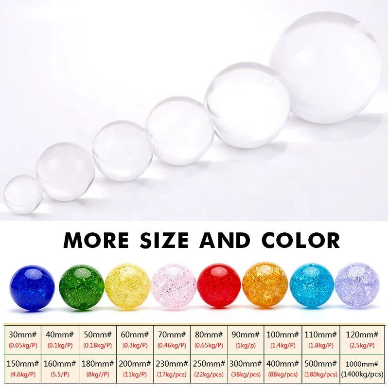 Red Crystal Ball 40mm 60mm 80mm 100mm 200mm 250mm 400 500mm 1000mm Transparent Photographic Glass Magic Ball