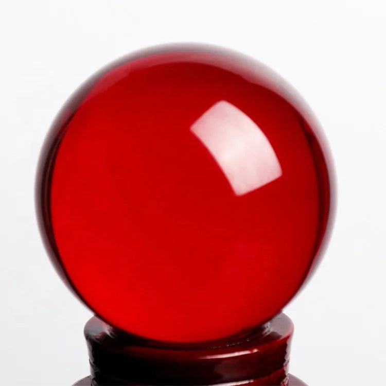 Red Crystal Ball 40mm 60mm 80mm 100mm 200mm 250mm 400 500mm 1000mm Transparent Photographic Glass Magic Ball