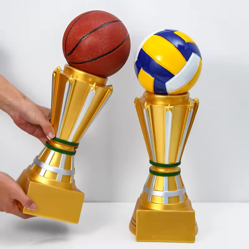 New Large Volleyball High-End Colored Resin Trophy 2026