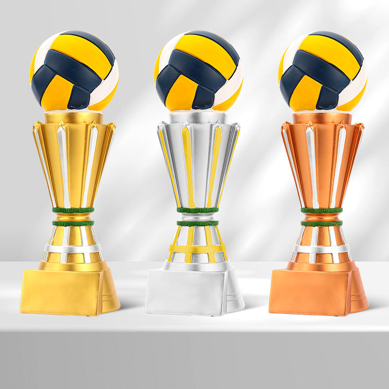 New Large Volleyball High-End Colored Resin Trophy 2026