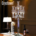 CRYSTOWN 120cm Height New Crystal Candlestick/ Candle Holder for Wedding Decor Gift